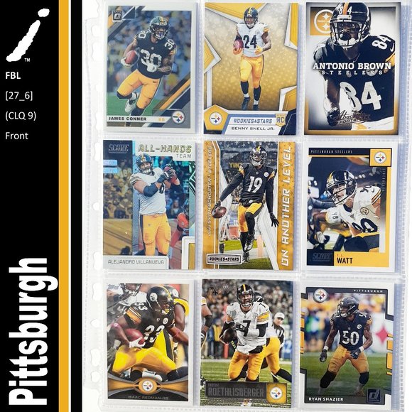 NFL Other - Pittsburgh Steelers 9 Card Lot [FBL] [27_6]